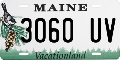 ME license plate 3060UV