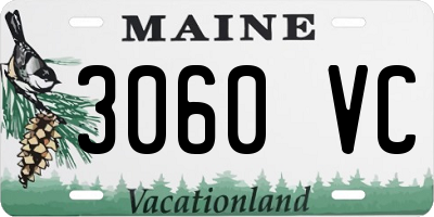 ME license plate 3060VC