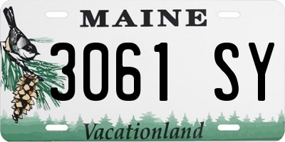 ME license plate 3061SY