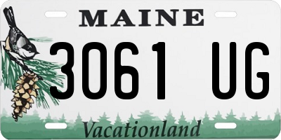 ME license plate 3061UG