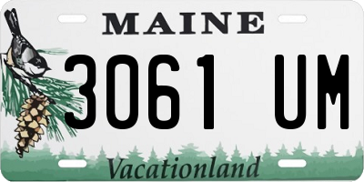 ME license plate 3061UM