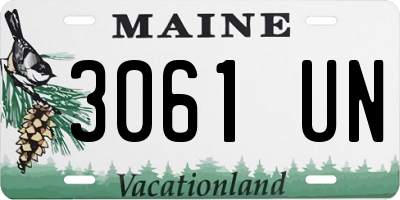 ME license plate 3061UN