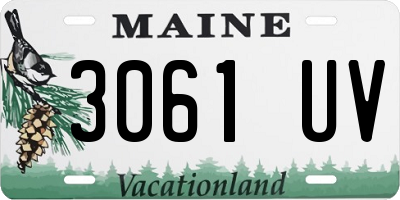 ME license plate 3061UV