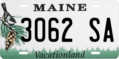 ME license plate 3062SA