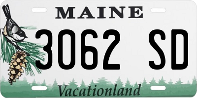 ME license plate 3062SD