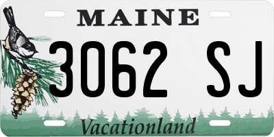 ME license plate 3062SJ