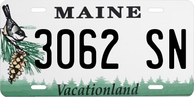 ME license plate 3062SN