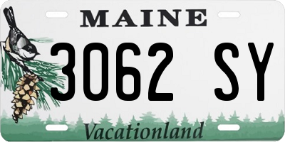 ME license plate 3062SY