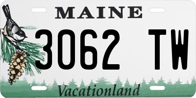 ME license plate 3062TW
