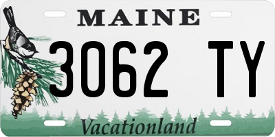 ME license plate 3062TY