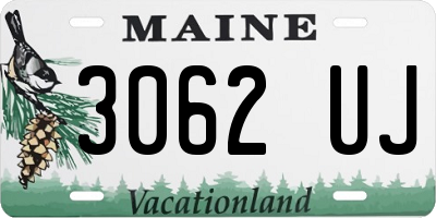 ME license plate 3062UJ