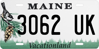 ME license plate 3062UK
