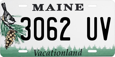 ME license plate 3062UV