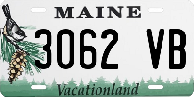 ME license plate 3062VB