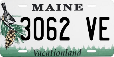 ME license plate 3062VE