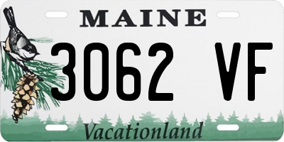 ME license plate 3062VF