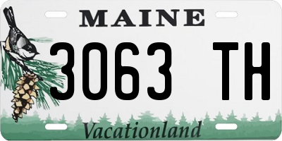 ME license plate 3063TH