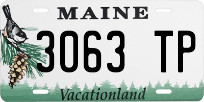 ME license plate 3063TP