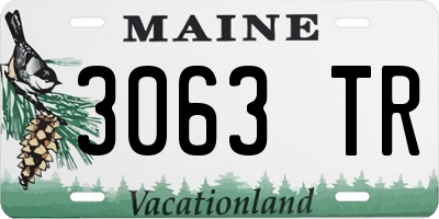 ME license plate 3063TR
