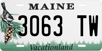 ME license plate 3063TW