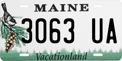 ME license plate 3063UA