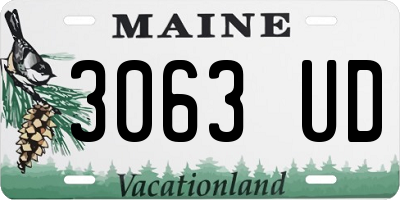 ME license plate 3063UD