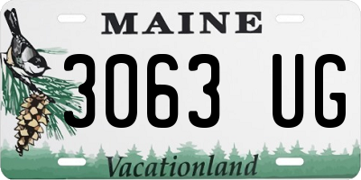 ME license plate 3063UG
