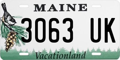 ME license plate 3063UK