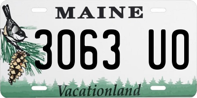 ME license plate 3063UO