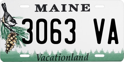 ME license plate 3063VA