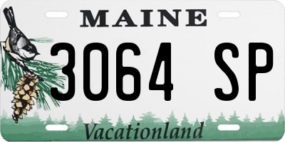 ME license plate 3064SP