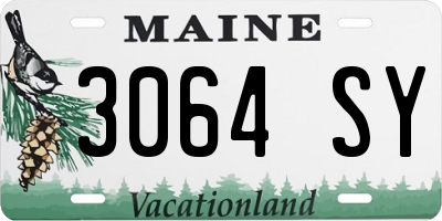ME license plate 3064SY