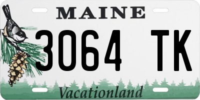 ME license plate 3064TK