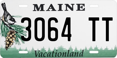 ME license plate 3064TT