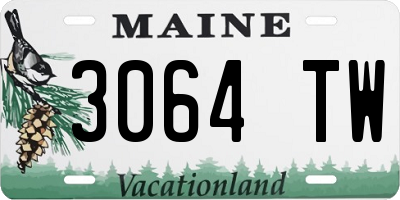ME license plate 3064TW