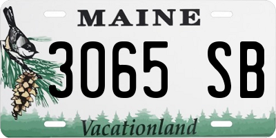 ME license plate 3065SB