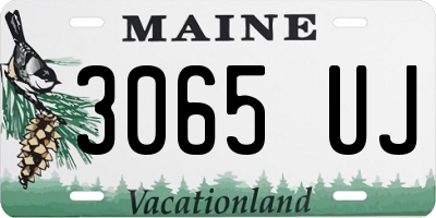 ME license plate 3065UJ