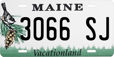 ME license plate 3066SJ