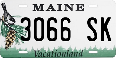 ME license plate 3066SK
