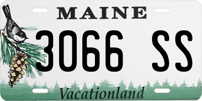 ME license plate 3066SS
