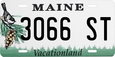 ME license plate 3066ST