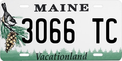 ME license plate 3066TC