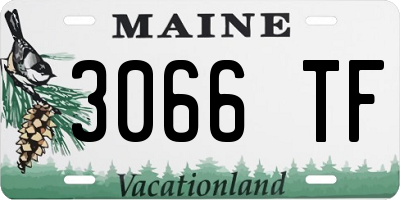 ME license plate 3066TF