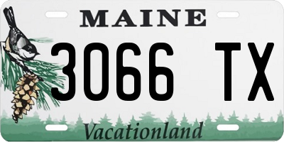 ME license plate 3066TX