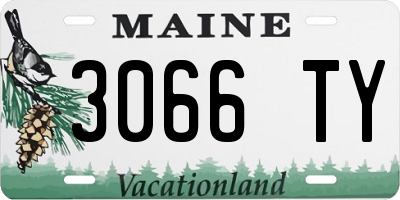 ME license plate 3066TY