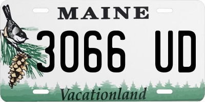 ME license plate 3066UD