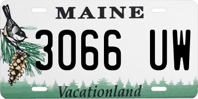 ME license plate 3066UW