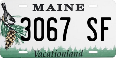 ME license plate 3067SF