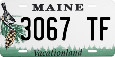 ME license plate 3067TF