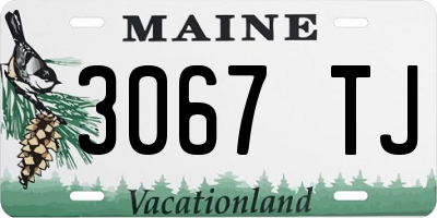 ME license plate 3067TJ